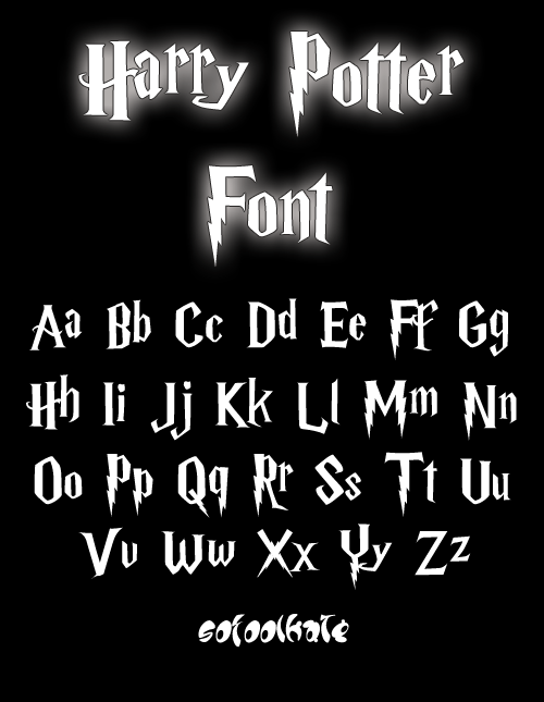 harry potter fonts for windows